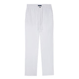 Pantalón elástico lino Blanco