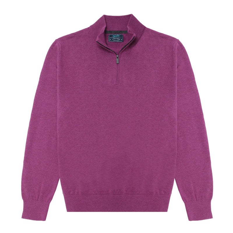 Jersey Half Zip Malva ciruela