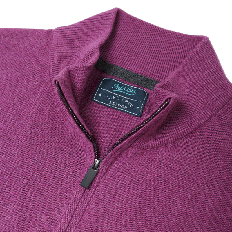 Jersey Half Zip Malva ciruela