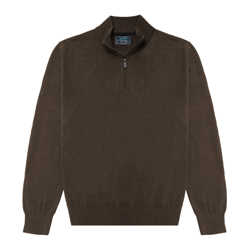Jersey Half Zip Marrón Moka