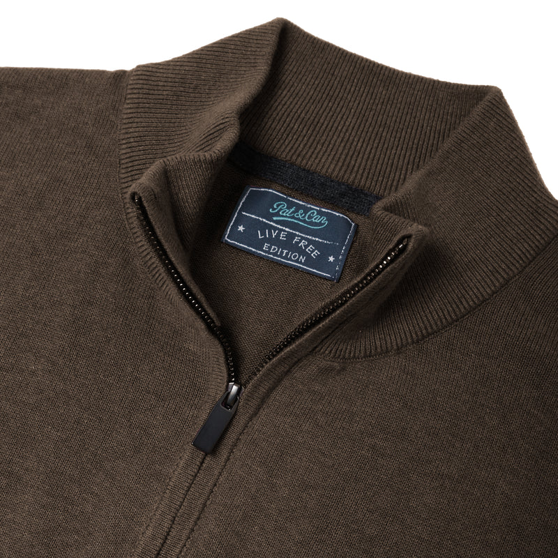 Jersey Half Zip Marrón Moka