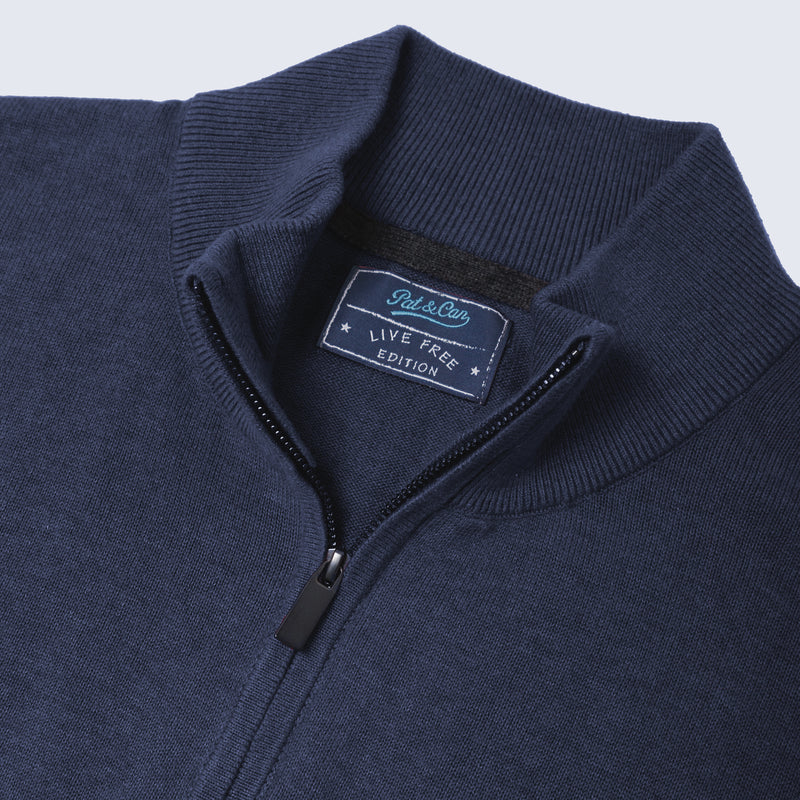 Jersey Half Zip Azul Indigo