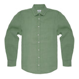Camisa Lino Tintada en prenda BC Verde