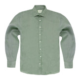 Camisa Lino Tintada en prenda BC Khaki