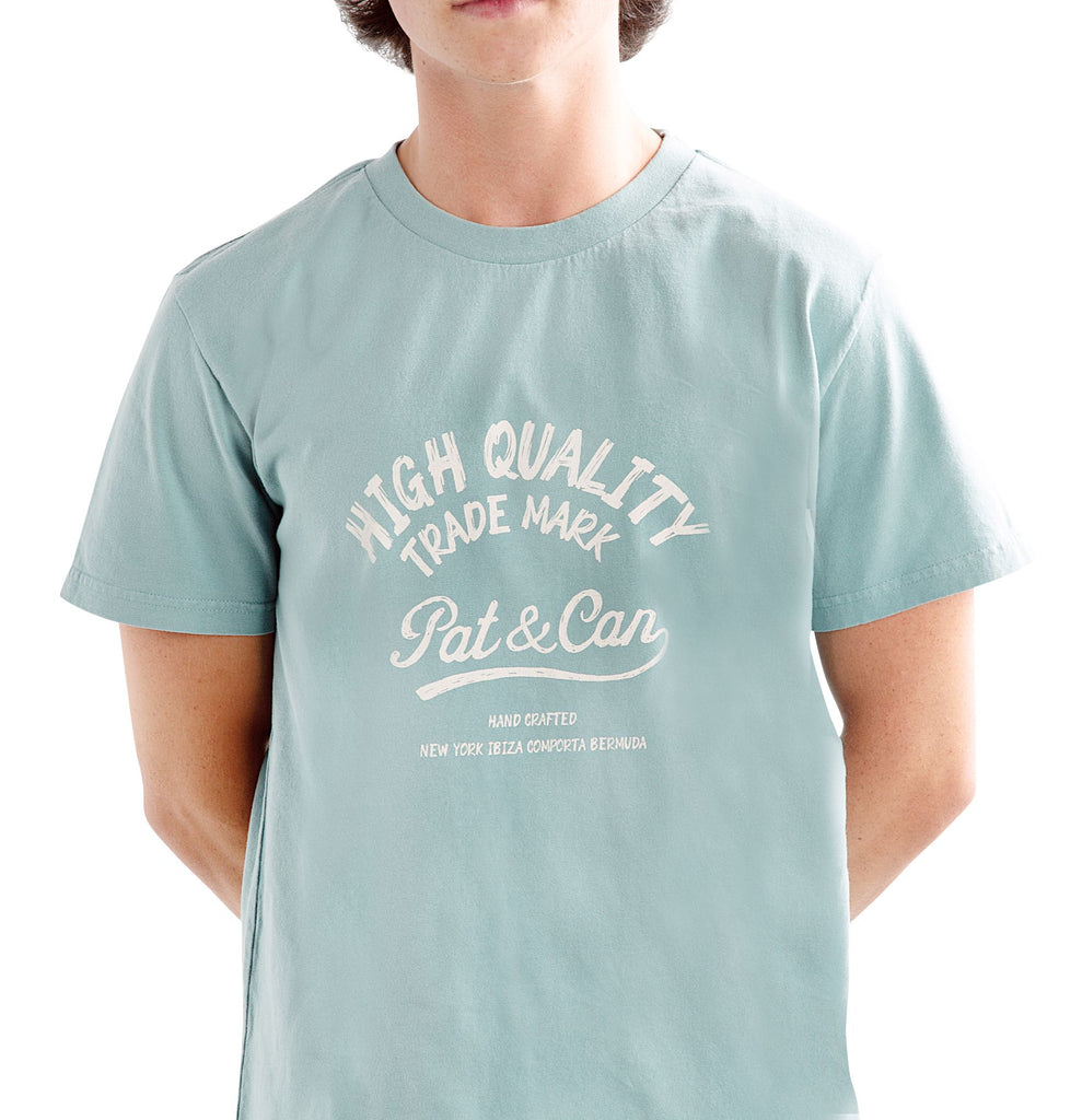 Camiseta HQ Pat&Can - Faded Green