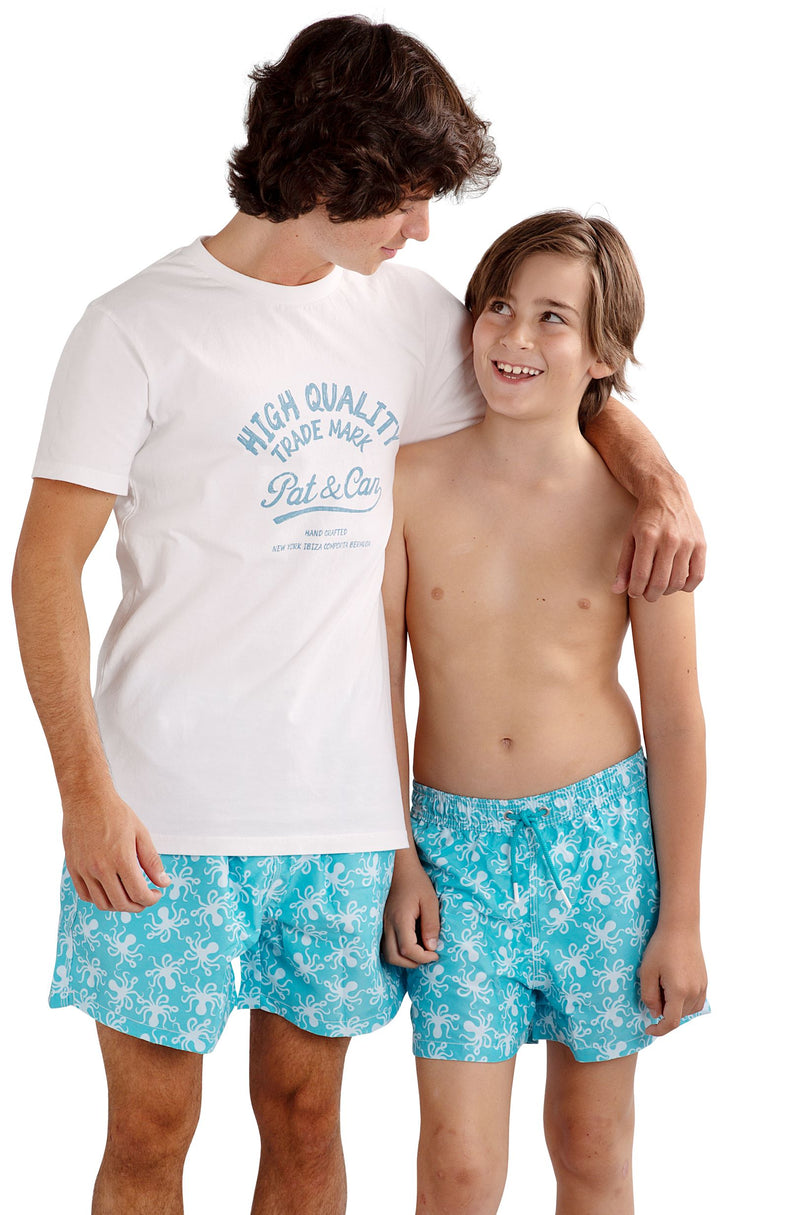 Traje de Baño niño Octopus V.2 Turquesa