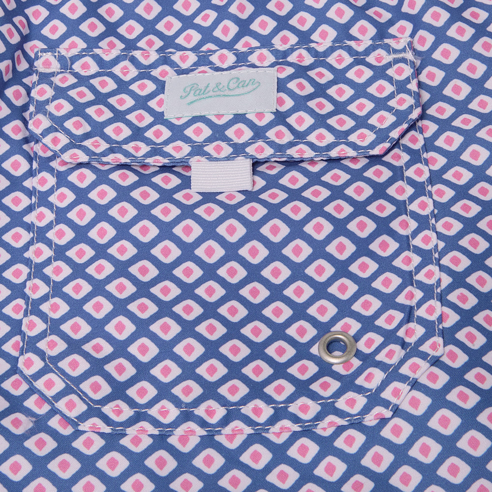 Traje de Baño Que Rombos más raros V.1 Marino/Rosa White Label