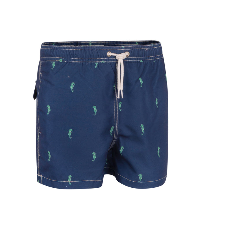 Traje de Baño Caballitos de Mar Niño V.1 Marino/Verde Marino White Label