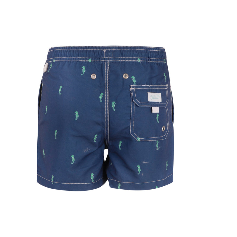 Traje de Baño Caballitos de Mar Niño V.1 Marino/Verde Marino White Label