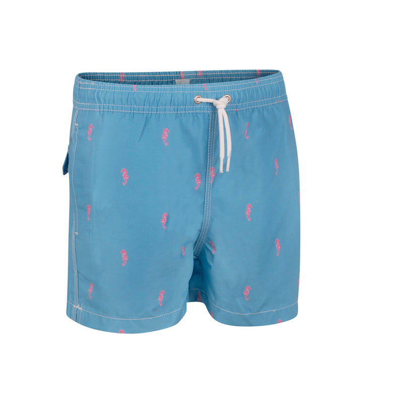 Traje de Baño Caballitos de Mar Niño V.2 AzulMedio/Rosa White Label