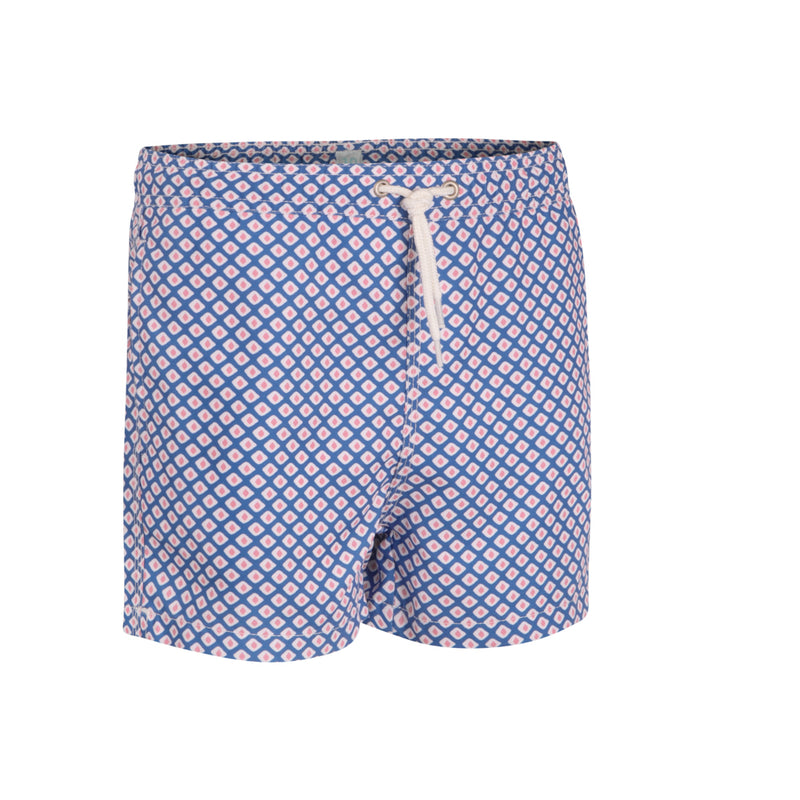 Traje de Baño Que Rombos más Raros Niño V.1 Marino/Rosa White Label
