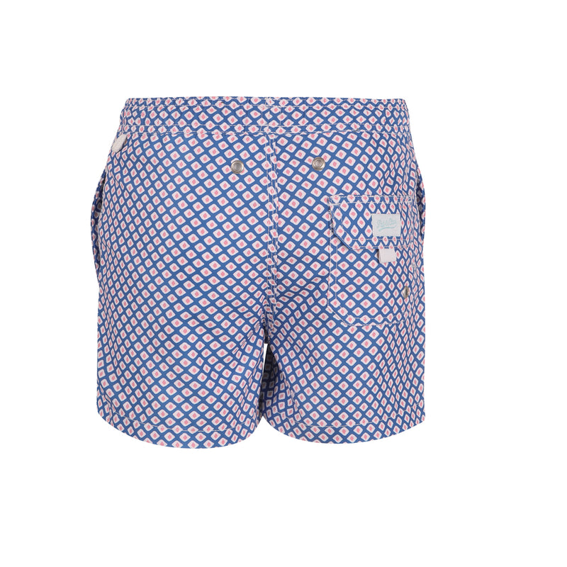 Traje de Baño Que Rombos más Raros Niño V.1 Marino/Rosa White Label